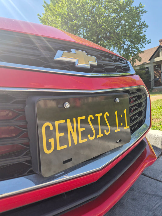 Genesis 1:1 License Plate